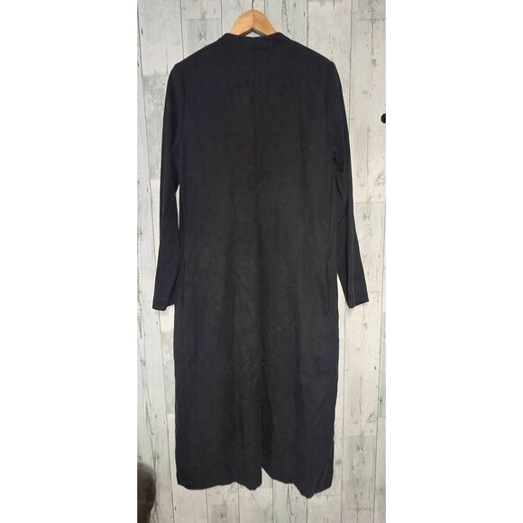 Grana Minimalist Open Front Waterfall Duster Trench Coat Sz. S - Picture 5 of 13